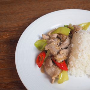 ผัดพริกสดหมู
